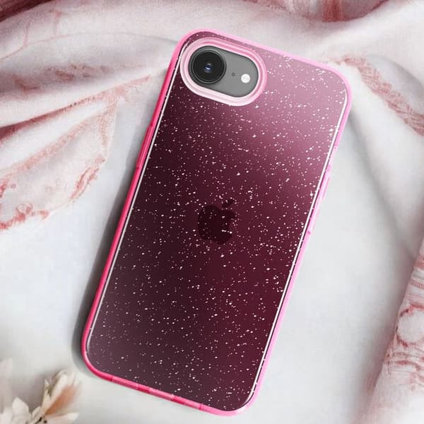 Coque - Glamour - iPhone 16e - Glimmer - Stødbeskyttelse - Letvægtsdesign Rosa