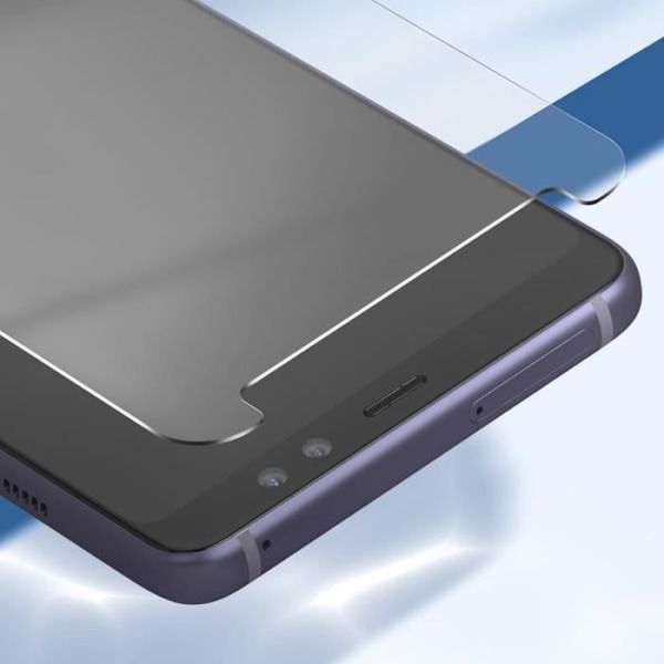 Härdat glas för Samsung Galaxy A8 Plus Hårdhet 9H Rep-beständig Transparent Transparent