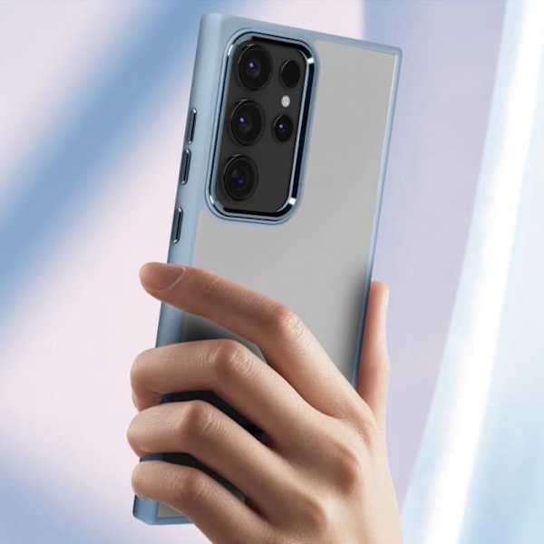 Kotelo - AVIZAR - Samsung S24 Ultra - Jäykkä - Vaaleansininen Savustettu muotoilu - Kestää iskuja ja naarmuja Blå