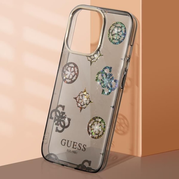 Coque til iPhone 14 Pro Stødabsorberende Højere Kanter Guess Sort Svart