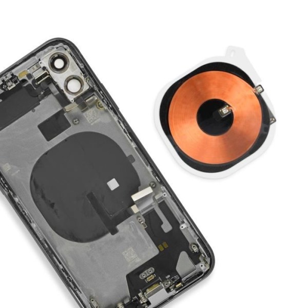 Nappe de Charge QI til Apple iPhone 11 - AVIZAR - NFC-sensor - Sort Svart
