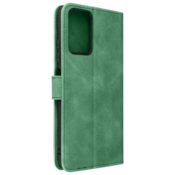 Forcell Tender Book pungetui i imiteret læder i ruskindseffekt til Xiaomi Redmi Note 10 Pro - Grøn Grön
