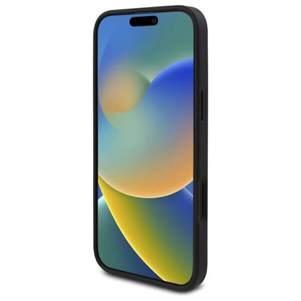 Fodral till iPhone 16 - Guess Hardcase 4G Triangle Metal Logo Metal (GUHCP16SPG4GPK) - Svart