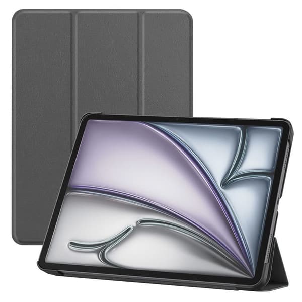 iPad Air 13" 2025 Etui med Modulært Støtte Design Trifold Grå Grå