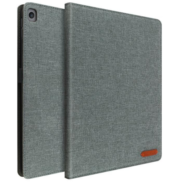 iPad-skal 2019 10.2 - AVIZAR - Ekoskinn - Praktiskt ställ - Kortförvaringar - Tunn design Grå
