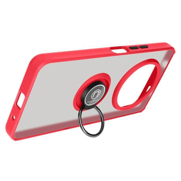 Fodral till Xiaomi Redmi A3 - AVIZAR - Metal Ring Support Funktion Röd Röd