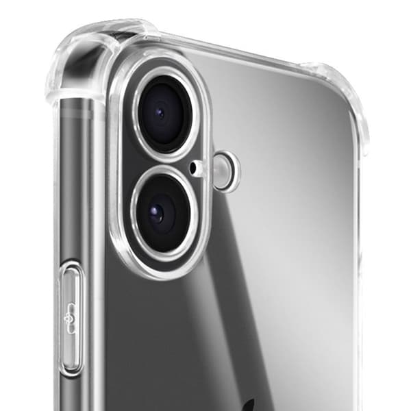 Cover til iPhone 17 - MAYAXESS - Silikone - Transparent - Forstærkede hjørner - Stødabsorberende Vit