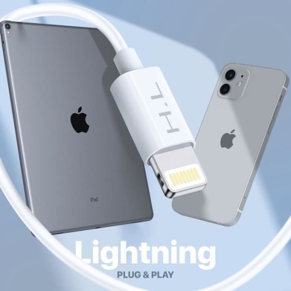 Lightning-hörlurar för iPhone Mikrofonkontrollknappar Vit Vit