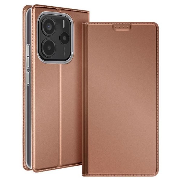 Redmi Note 14 5G - Satinvaikutteinen Kuorinetti, Korttipidike, Video Tuki, Dux Ducis, Champagne Vaaleanpunainen Rosa