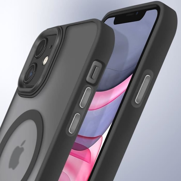Coque MagSafe til iPhone 11 Mat Frostet Bag Kontur Sort Svart