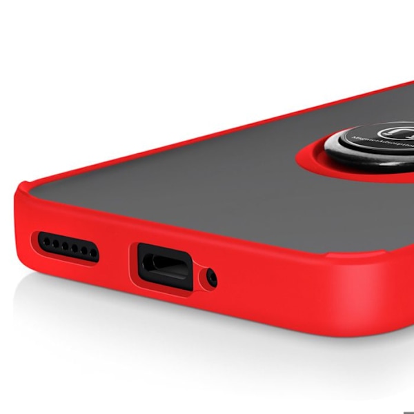 Coque för Honor Magic 7 Pro Magnetisk Ring Röd Röd