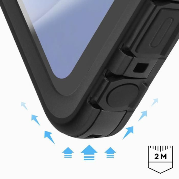 REDPEPPER Vandtæt etui til Samsung Galaxy A15 5G - Sort - IP68 Fuld beskyttelse Transparent