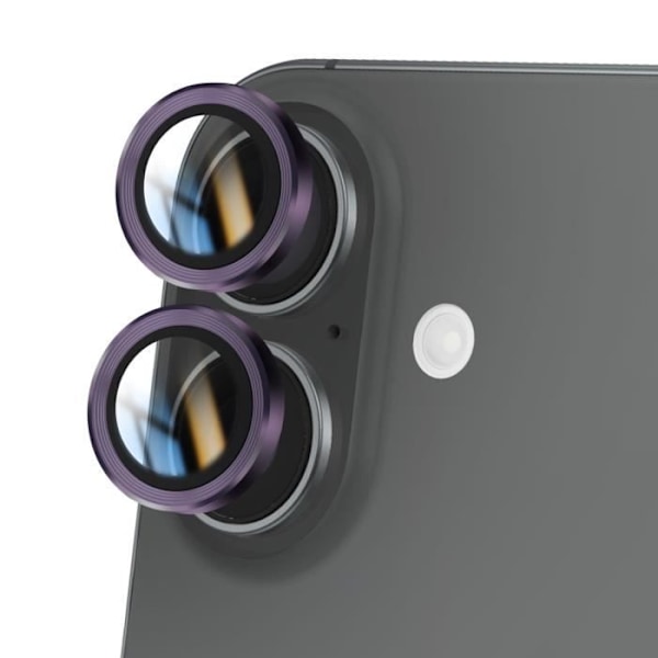 Härdat glas kamera för iPhone 16 Plus Hårdhet 9H Rep-resistant Lila Lila