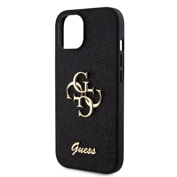iPhone 13 Glitter-kuori metallilogolla Guess Musta Svart