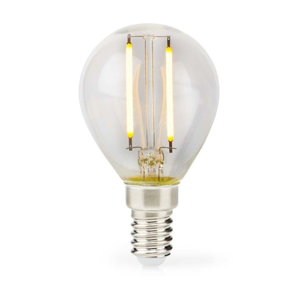 Ampoule LED E14 Retro Stil Filament G45 Energivenlig 2W Nedis Gennemsigtig Vit