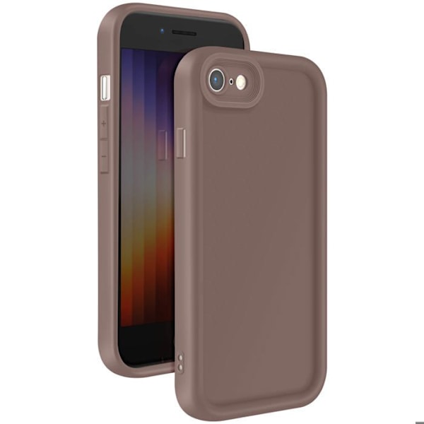 Cover til iPhone SE 2022 / 2020 , 8 / 7 Silikone Hævede Kanter Brun kastanj