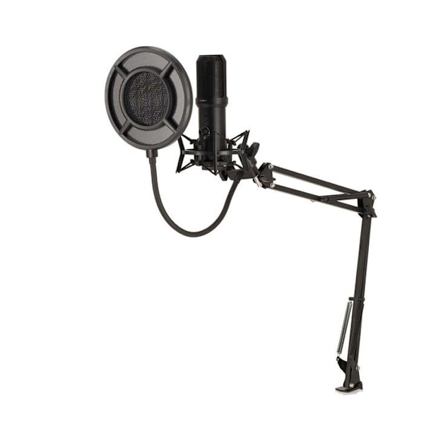 Microfon USB Pro med Arm og POP-filter Nedis Sort