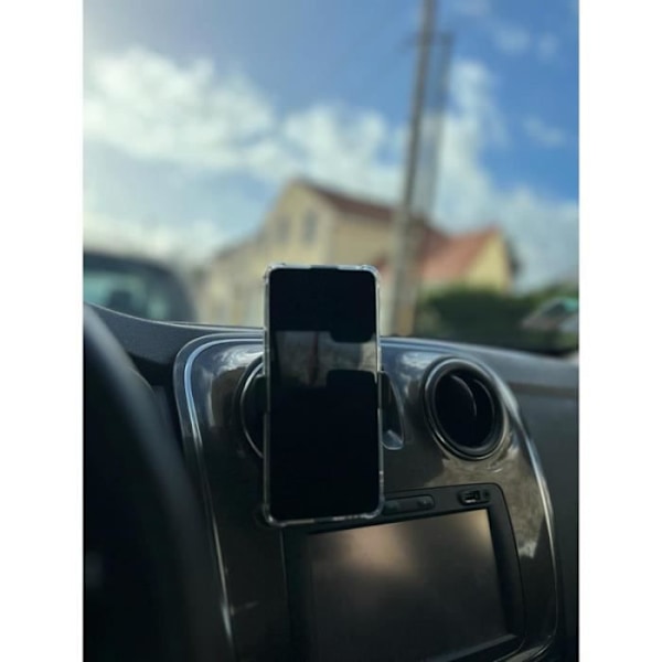 Säädettävä ja 360° kääntyvä autoteline älypuhelimelle Jaym Black Svart