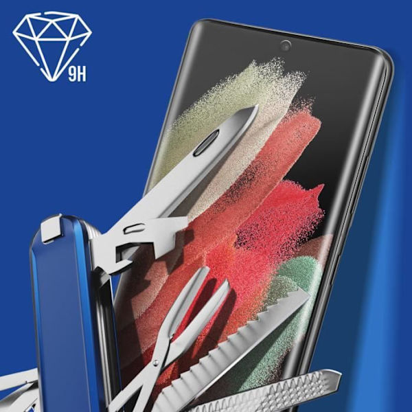 Film för Samsung S21 Ultrahärdat glas Böjt hårdglas Max Fingeravtryck 3mk Svart