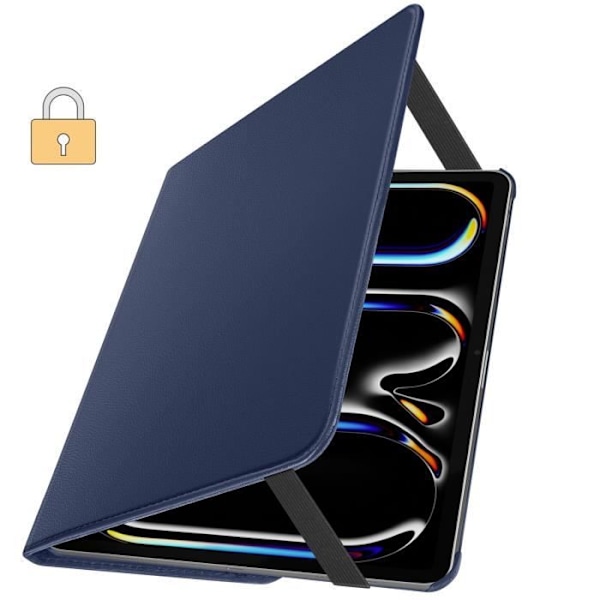 Flip Case til iPad Pro 13 2024 - AVIZAR - 360 Roterende Folio - Blå - Standholder Blå