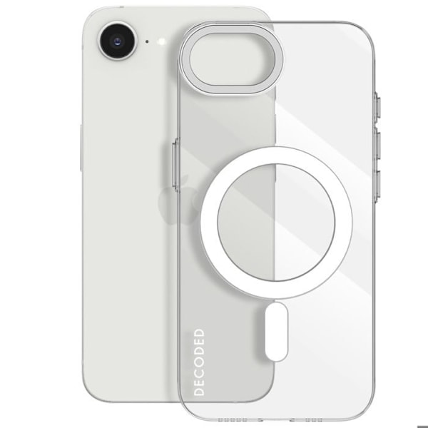 Coque pour iPhone 16e MagSafe Anti-rayures Decoded Noir Transparent Svart