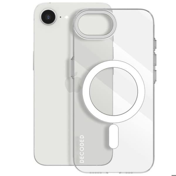 Coque til iPhone 16e - Decoded - MagSafe - Anti-ridser - Sort Transparent Svart