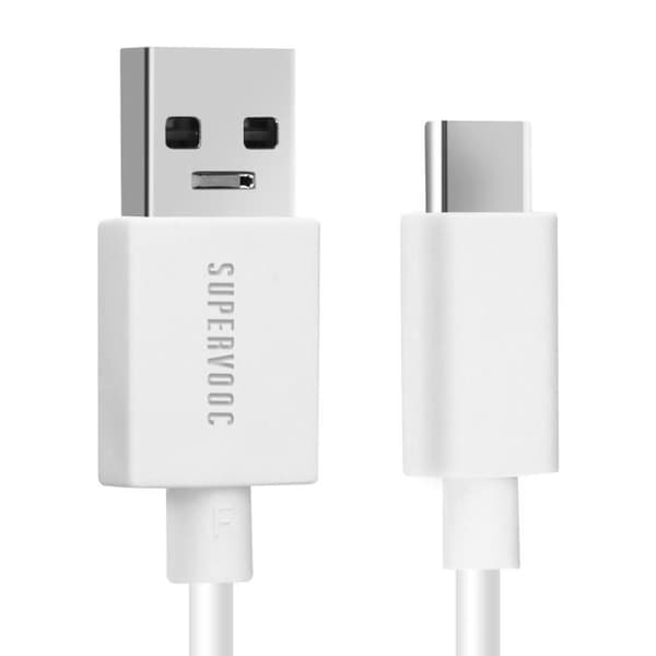 USB til USB-C ladekabel - OPPO - DL136 - 65W - SuperVOOC - 1m Vit