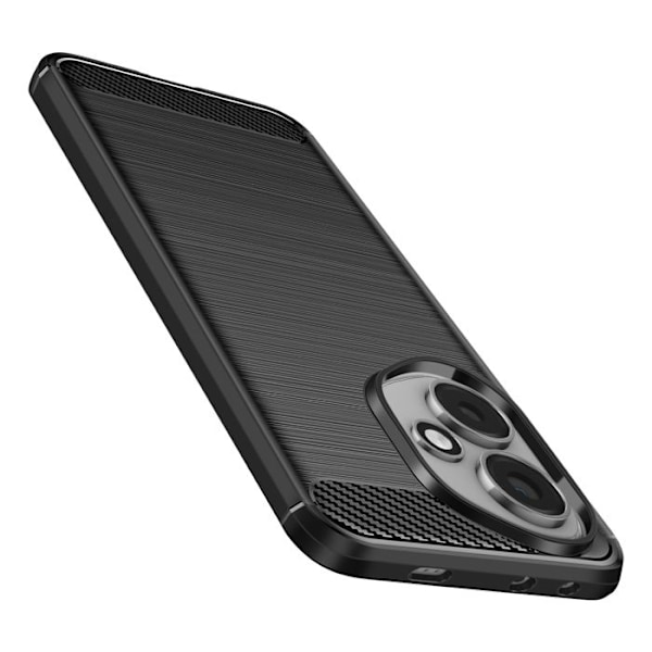 Coque til Honor 400 Silikone Design Carbon Børstet Sort