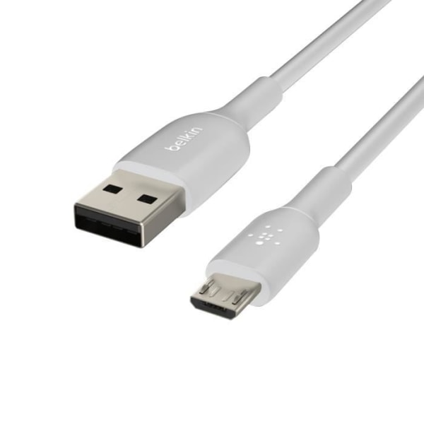 USB-mikro-USB-kaapeli Lataa ja synkronoi USB-IF-sertifioitu 1 metrin Belkin White