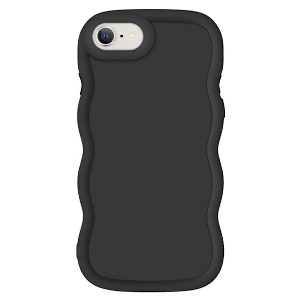iPhone 7, 8, SE 2020 ja SE 2022 Musta Iskunkestävä Silikoni Kuori Svart