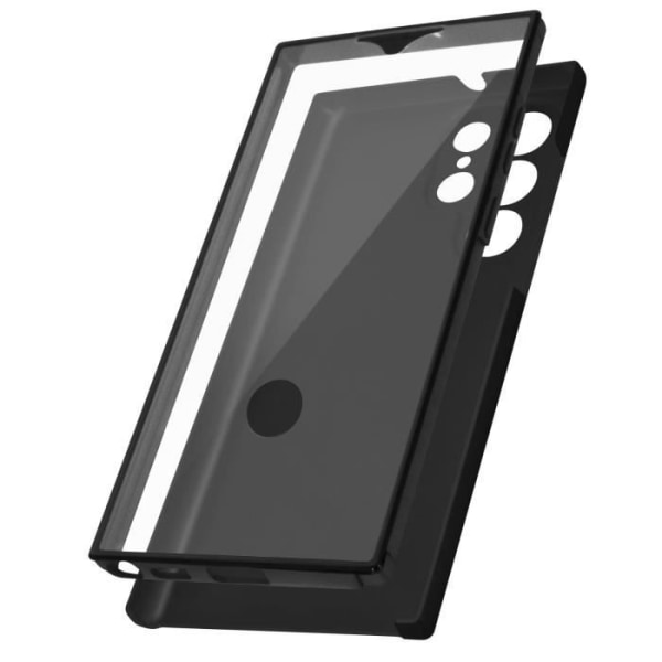 Samsung Galaxy S22 Ultra helfodral - AVIZAR - Svart - Mjuk - Syntet - 360° skydd svart