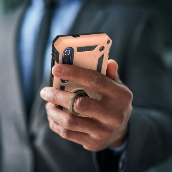 Xiaomi Mi 9 SE Fodral Bi Material Styv mjuk ring Videostöd Rose Gold