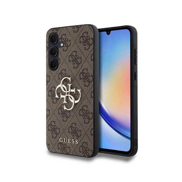 Guess 4G Big Metal Logo - Samsung Galaxy A35 5G-fodral (brunt)