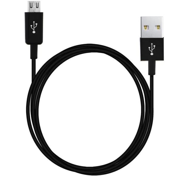 USB-kabel til Micro USB - AVIZAR - 3 Meter - Sort - Opladning og Overførsel Svart