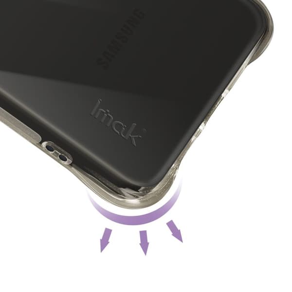 Coque - Samsung Galaxy S25 Edge - Silikone - Stødabsorberende - Sort Transparent Svart