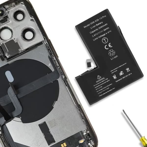 Lithium Ion Batteri - DECODE - iPhone 13 Pro - 3095mAh - Sort - Fejlfri installation Svart
