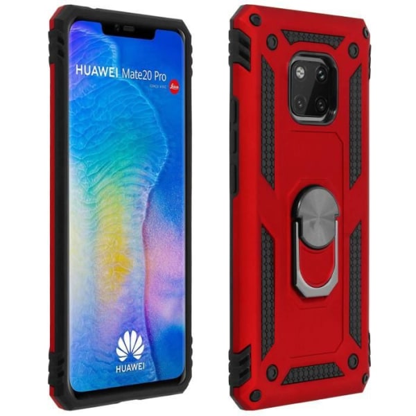 Fodral - AVIZAR - Mate 20 Pro - Bi-material - Styvt och flexibelt - Röd videostöd Röd