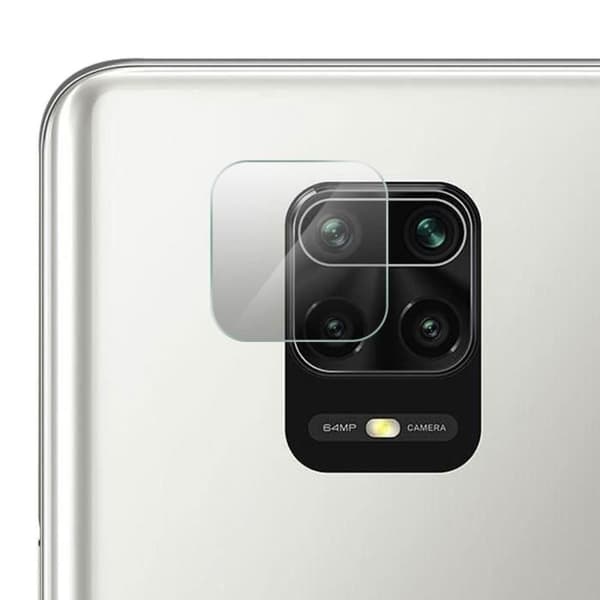 Skydd för kamera - Xiaomi - Redmi Note 9 Pro Max/9 Pro/9s - Härdat glas - Stötsäker - Transparent vit Klar vit