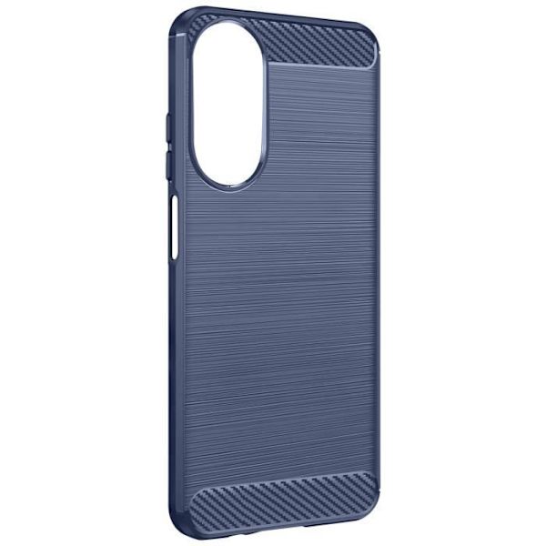 Fodral för Honor 90 Smart - AVIZAR - Kol och borstad effekt - Blå - Halvstyv Blå
