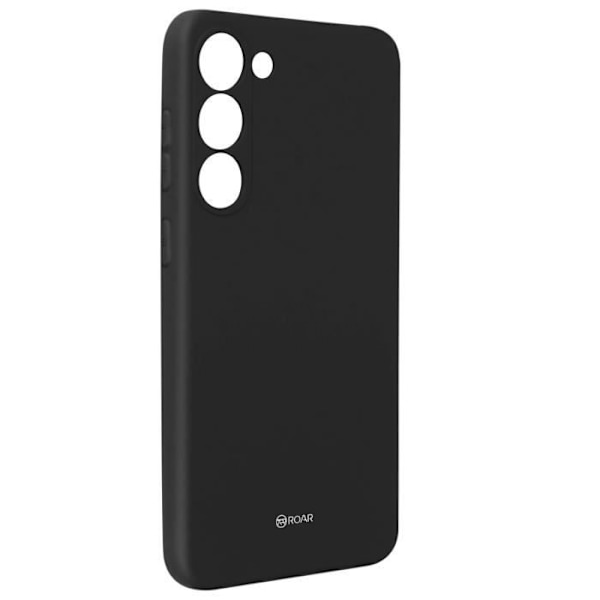Fodral till Samsung Galaxy S23 - ROAR - Färgglad Jelly Black - Mjuk - Matt finish - Anti-fingeravtryck Svart