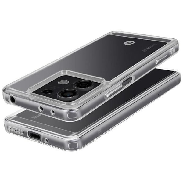 Fodral till Xiaomi Redmi Note 13 5G Polykarbonat upphöjt kamerablock Forcell Transparent Transparent