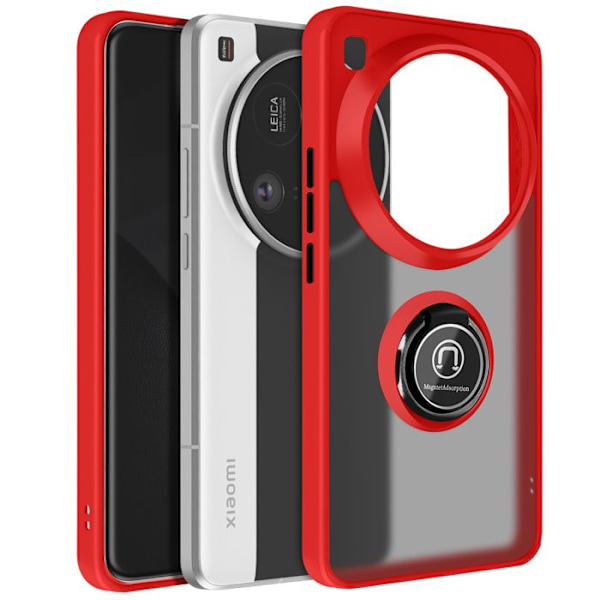 Xiaomi 15 Ultra Magneettisinetti Taustapaneeli Läpinäkyvä Punainen Röd
