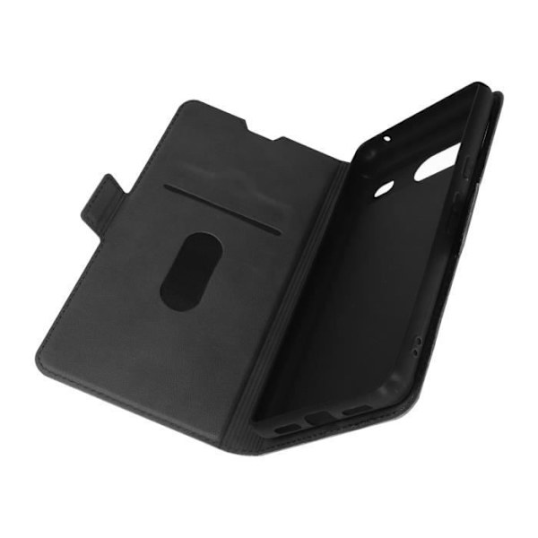 Leather Effect Wallet Case Video Support Musta - AVIZAR - Google Pixel 7 - Hard Shell - Läppä Svart
