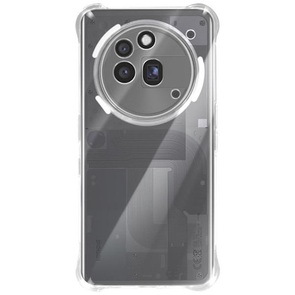 Skydd för Nothing Phone 3a Pro Stötavvisande Förstärkta hörn Transparent Vit