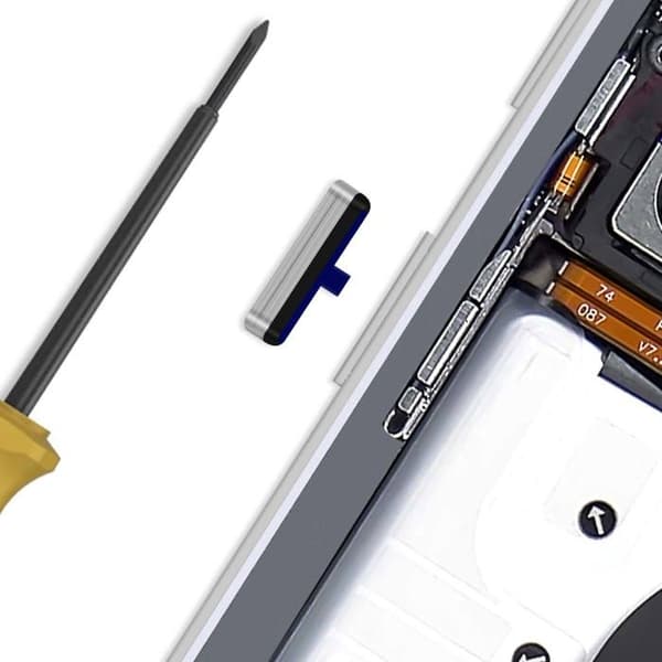 Ersättnings Power-knapp för Galaxy S25 FE Samsung Service Pack Vit Vit