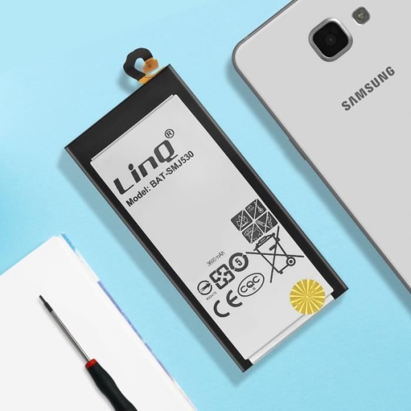 Internt batteri för Samsung J5 2017 Kapacitet 3600mAh LinQ Vit Vit