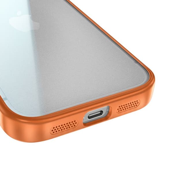 Stötabsorberande hybridfodral för iPhone 18 Pro Max med kameraskydd Pango Orange Apelsin
