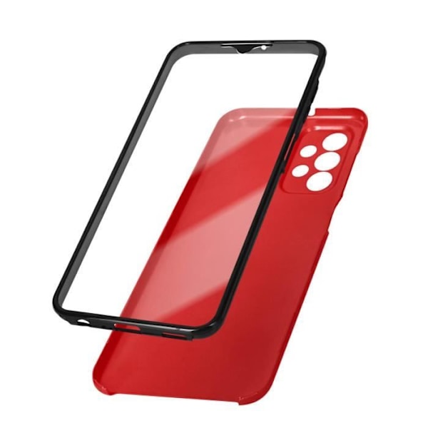 AVIZAR Helkroppsfodral till Samsung Galaxy A23 - Röd - 360° skydd Röd