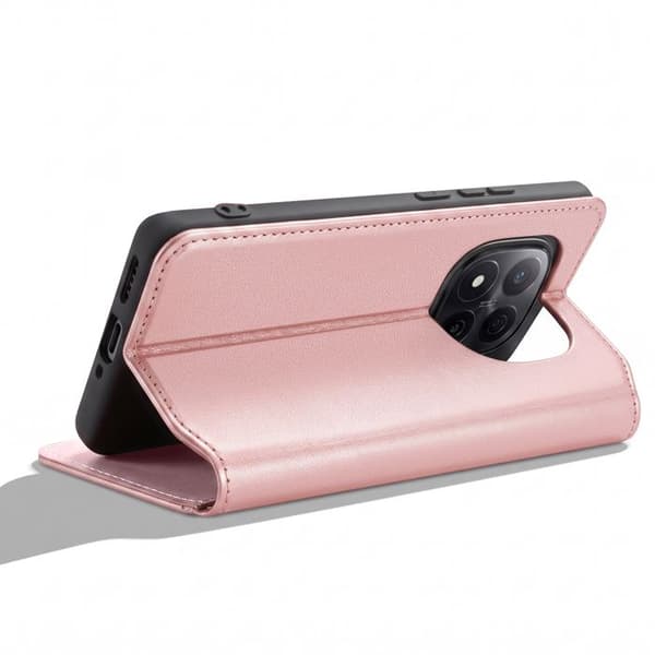 Fodral med lock för Redmi Note 14 Pro / 14 Pro Plus Magnetisk Ställfunktion Classic Edition Roséguld Roséguld