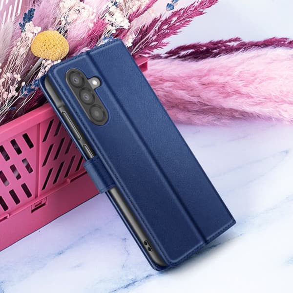 Plånboksfodral - ZANAÉ - Galaxy A56 / A36 - Mörkblå - Videostöd - Magnetflik Blå